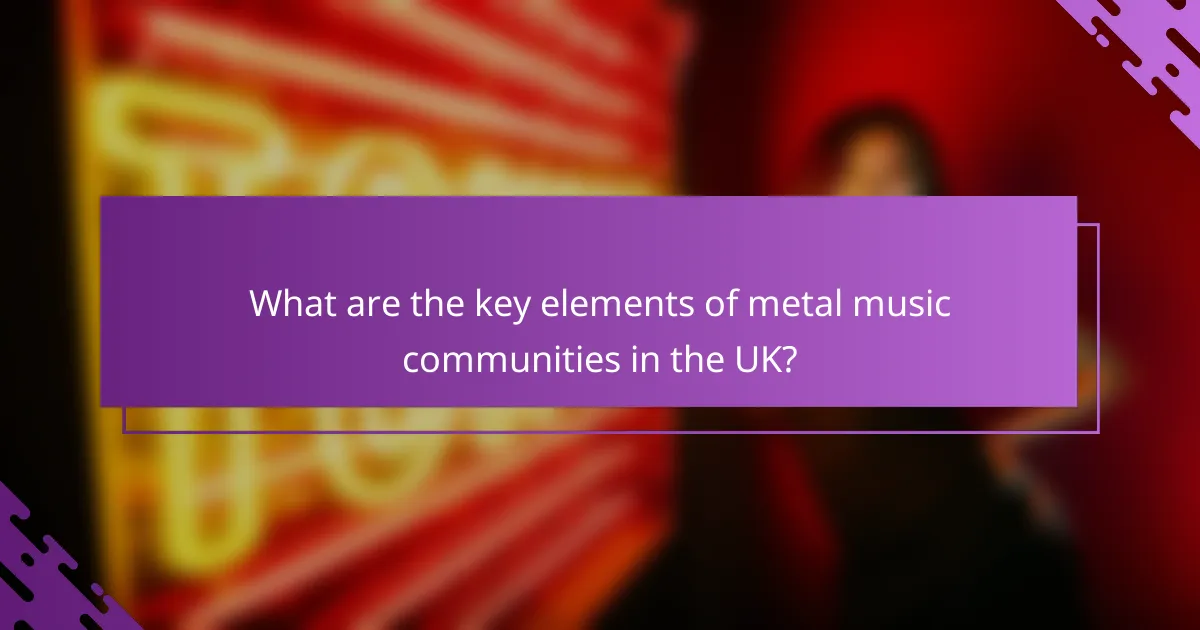 What are the key elements of metal music communities in the UK?